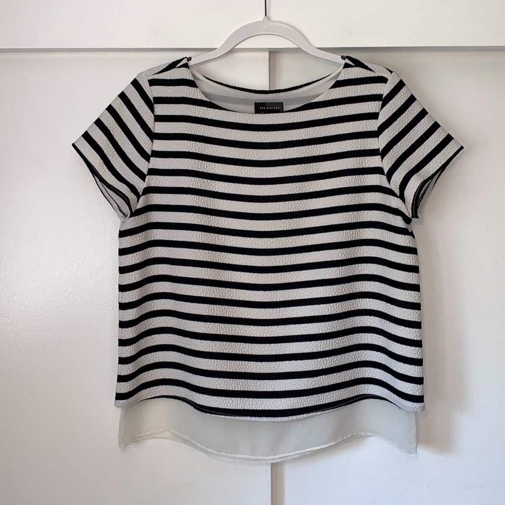 The Limited B&W striped blouse